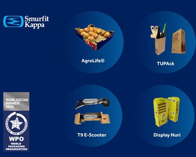 Smurfit Kappa obtém 12 prémios nos WorldStar Awards pelas inovadoras embalagens sustentáveis